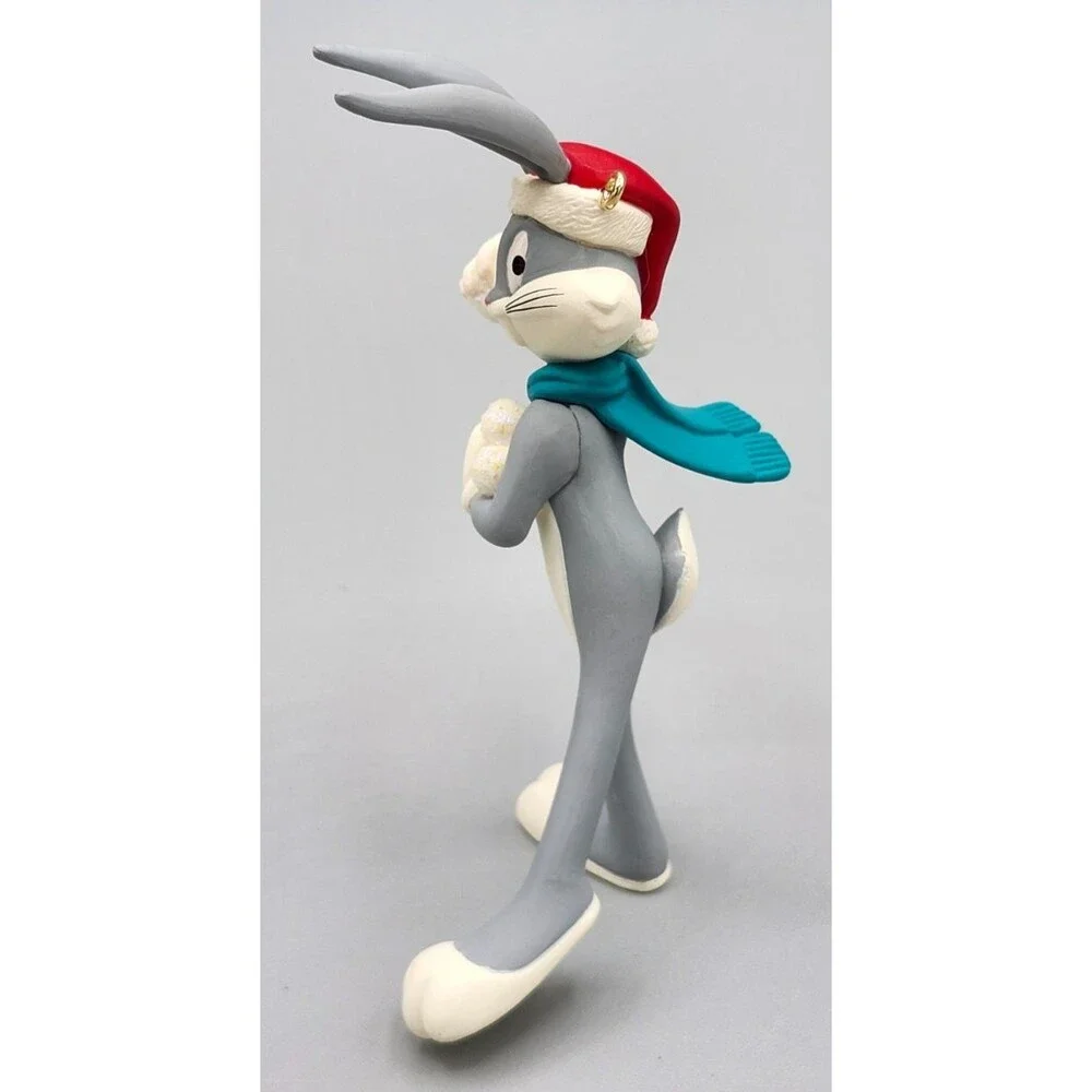 Vintage 1995 Bugs Bunny Hallmark Looney Tunes Christmas Ornament Rabbit Snowball